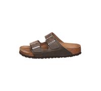 Birkenstock Leder-Pantoletten "Arizona" in Khaki - Weite S - Größe 44 | Damen Pantoletten