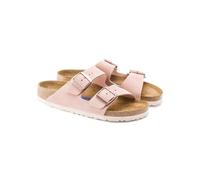 Birkenstock Leder-Pantoletten "Arizona" in Rosa - Weite S - Größe 37 | Damen Pantoletten