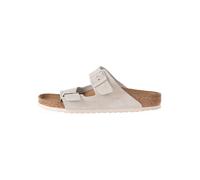 Birkenstock Leder-Pantoletten "Arizona" in Taupe - Weite N - Größe 45 | Damen Pantoletten