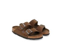Birkenstock Loafer - Ciabatta Arizona Softbed Suede Leather Dark Tea - Gr. 40 (EU) - in Braun - für Damen
