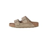 Birkenstock Leder-Pantoletten in Khaki - Größe 38 | Damen Pantoletten