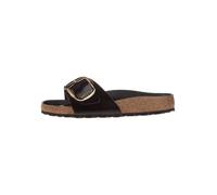 Birkenstock Leder-Pantoletten "Madrid" in Schwarz - Größe 38 | Damen Pantoletten
