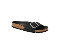 Birkenstock Leder-Pantoletten "Madrid" in Schwarz - Weite S - Größe 37 | Damen Sandalen