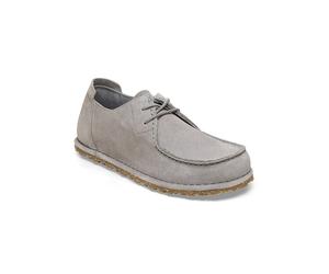 Birkenstock Leder-Schnürschuhe "Utti" in Grau - Größe 39 | Damen Schnuerschuhe