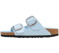 Birkenstock Loafer - Ciabatta Arizona Big Buckle Shine Blue Natural Lea - Gr. 38 (EU) - in Blau - für Damen