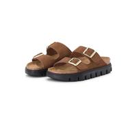 Birkenstock Low-Top Sneaker - Sandale Arizona Pap Chunky aus Veloursleder - Gr. 38 (EU) - in Braun - für Damen