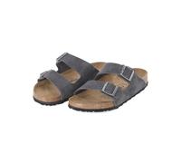 Birkenstock Low-Top Sneaker - Sandalen Arizona aus Veloursleder - Gr. 46 (EU) - in Grau - für Damen