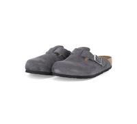 Birkenstock Low-Top Sneaker - Sandalen Boston aus Veloursleder - Gr. 42 (EU) - in Grau - für Damen
