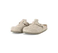 Birkenstock Low-Top Sneaker - Sandalen Boston aus Veloursleder - Gr. 43 (EU) - in Grün - für Damen