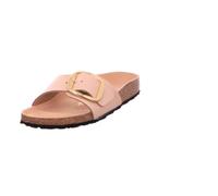Birkenstock Madrid Big Buckle Natural Leather Patent Damen-pantoletten Aus Leder 1026496-11697 Beige 41