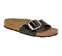 Birkenstock Madrid Big Buckle Pantolette schwarz Lack SCHMAL 1027785 - Größe 37