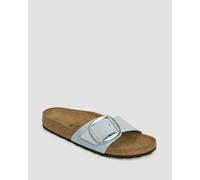 Birkenstock Madrid Big Buckle Lenb Pantoletten Für Damen 1031798-6404 Blau 40
