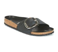 Birkenstock Madrid Oiled Leather Narrow Pantoletten Für Damen In Schwarz 1006523-black Schwarz 37