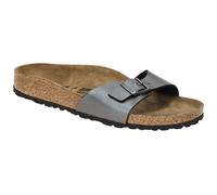 Birkenstock Madrid BS Pantolette schwarz grau metallic SCHMAL 1021532 - Größe 36