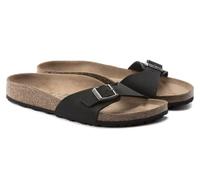 Birkenstock, MADRID BS VEGAN, Schuhe, Hausschuhe, modische Sandalen, BirkoFlor Unisex (BLACK, EU Schuhgrößensystem, Erwachsene, Numerisch, Schmal, 40)