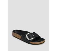 Birkenstock Madrid Oiled Leather Narrow Pantoletten Für Damen In Schwarz 1006523-black Schwarz 38