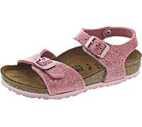 Birkenstock Mädchen Rio Plain Birko-Flor Cosmic Sparkle Old Rose Sandale