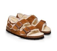 Birkenstock, Mailand Suede Shearling, modische Unisex-Sandalen, mink, 38 EU