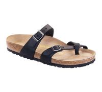 Birkenstock Mayari Birko Flor, Damen Pantoffel, Schwarz - schwarz - Größe: 36 EU