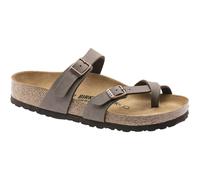 Birkenstock Mayari Damen Zehentrenner Birko-Flor Nubuk Normal, 39, Mocca