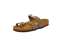 BIRKENSTOCK Mayari Damen Zehensteg Sandalen,Grau (Nubuck Stone Nubuck Stone),41 EU
