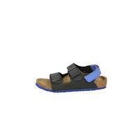 BIRKENSTOCK Milano AS Kids Sandale,Schmale Weite,Birko-Flor,Black/Blue, 30884 - Größe 32