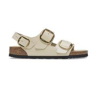 Birkenstock Milano Big Buckle 1025395 hochglänzende Ecru-beige Damen Sandalen mit Schnallen 39