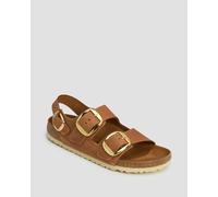 Birkenstock - Sandalen und Flip Flops Damen - Milano W Big Buckle LEOI Cognac HEX für Damen, aus Leder - Braun Braun 38