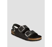 Birkenstock Milano Big Buckle Oiled Leathernarrow Damen-sandalen In Schwarz 1024953-black Schwarz 36
