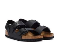 Birkenstock Milano Birko Flor Schwarze Ledersandalen EU 38
