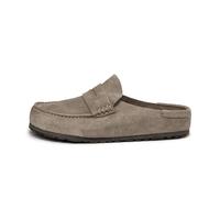 Birkenstock Naples Wrapped Suede Leather (Regular Fit) Grau 36