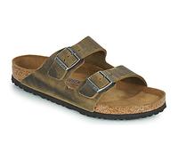 Birkenstock Arizona Fettleder / Weichbettung Damen / Herren Pantoletten 43, Normal, Faded Khaki