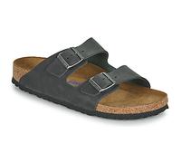 Birkenstock Arizona Fettleder / Weichbettung Damen / Herren Pantoletten 38, Schmal, Black