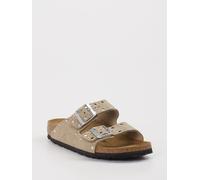 Birkenstock Pantolette Arizona Rivet Border in braun in Größe: 41 für Damen Weite: S
