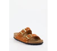 Birkenstock Pantolette Arizona Rivet Border in orange in Größe: 36 für Damen Weite: S
