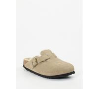 Birkenstock Pantolette Boston VL/Shearling in braun in Größe: 39 für Damen Weite: S