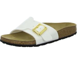 BIRKENSTOCK Pantoletten 1029437 Catalina Cushion Buckle patent white schmal 41 EU