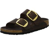 Birkenstock Slides aus echtem Leder Modell 'Arizona' in Dunkelbraun, Größe 37