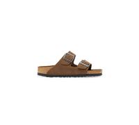 Birkenstock Leder-Pantoletten "Arizona SFB" in Hellbraun - Größe 37 | Damen Pantoletten