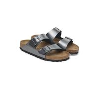 Birkenstock Arizona Birko-Flor Sandalen Schmale Weite dunkelgrau/braun - 41