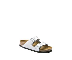 Birkenstock Pantoletten "Arizona" in Silber - Weite S - Größe 39 | Damen Pantoletten