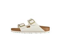 Birkenstock Arizona Damen Pantolette Birko-Flor Lack 38, Schmal, Patent White