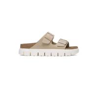 Birkenstock Pantoletten "Arizona PAP Chunky" in Beige - Größe 40 | Damen Pantoletten