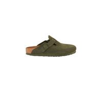 Birkenstock Pantoletten aus Veloursleder BOSTON THYME, oliv, Gr. 42EU