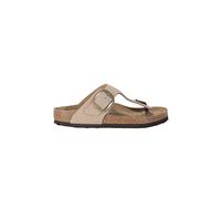 Birkenstock Gizeh Big Buckle Lenb Regular Damen-flip-flops In Beige 1023966-sandcastle Beige 39
