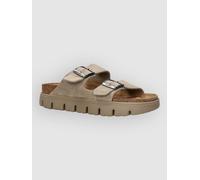 Birkenstock Papillio Arizona Chunky Suede Leathe Sandalen taupe tonal Damen Gr. 37