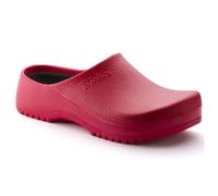 Birkenstock Clogs Super-Birki PU – Kork-Latex-Fußbett, Rot Größe 36