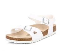 Birkenstock Rio 31733, Damen Sandalen/Outdoor-Sandalen aus Birko-Flor, Weiss (Weiss), EU 36 (schmal)