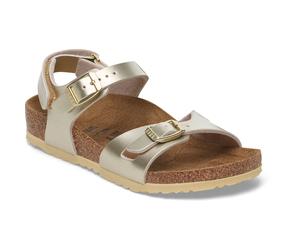 Birkenstock Rio AS Kids Birko-flor electric metallic gold (750) Schmal 35