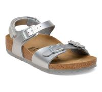 Birkenstock Rio AS Kids Flowers Birko-flor Elec. Met. Silver electric metallic silver (883) Schmal 38